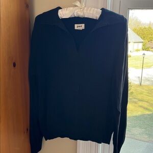 Pact Black V-Neck Sweater
